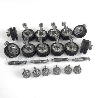 Metal Tracks Sprockets Idlers Road Wheels For HengLong 1/16 3848/3849/3868 Remote Control Tank Model Vehicle Accessories