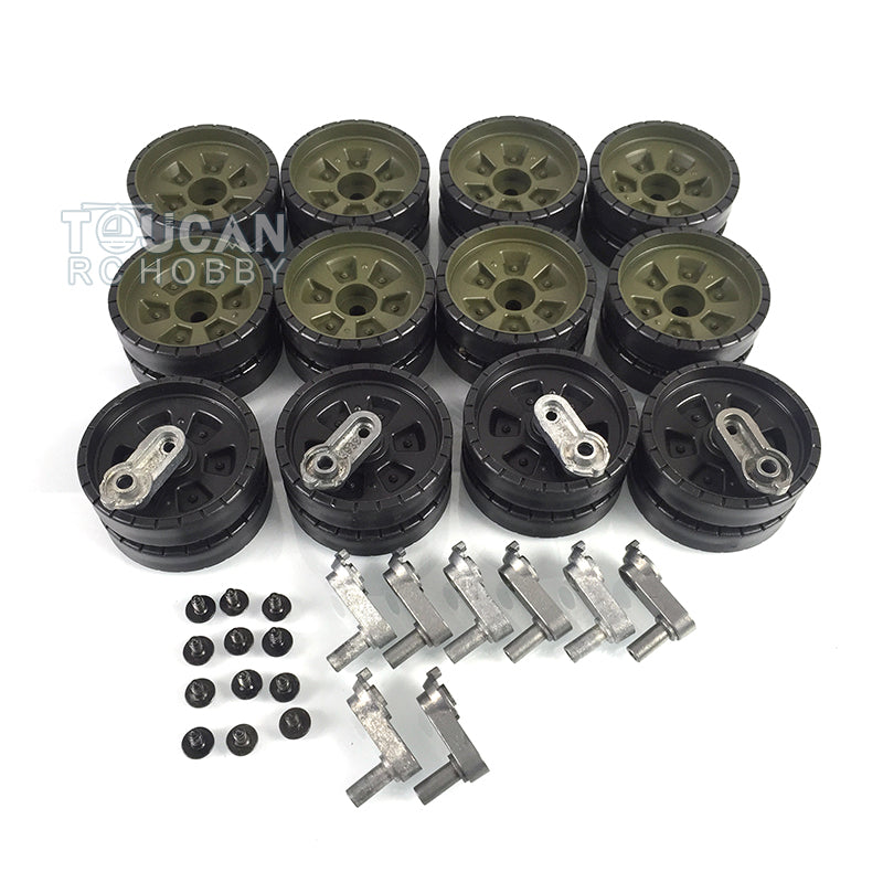 IN Stock Heng Long Plastic Sprockets Road Wheels Idlers Telescopic Barrel Accessories Package For 3939 Russian T72 RC Tank Vehicle Model