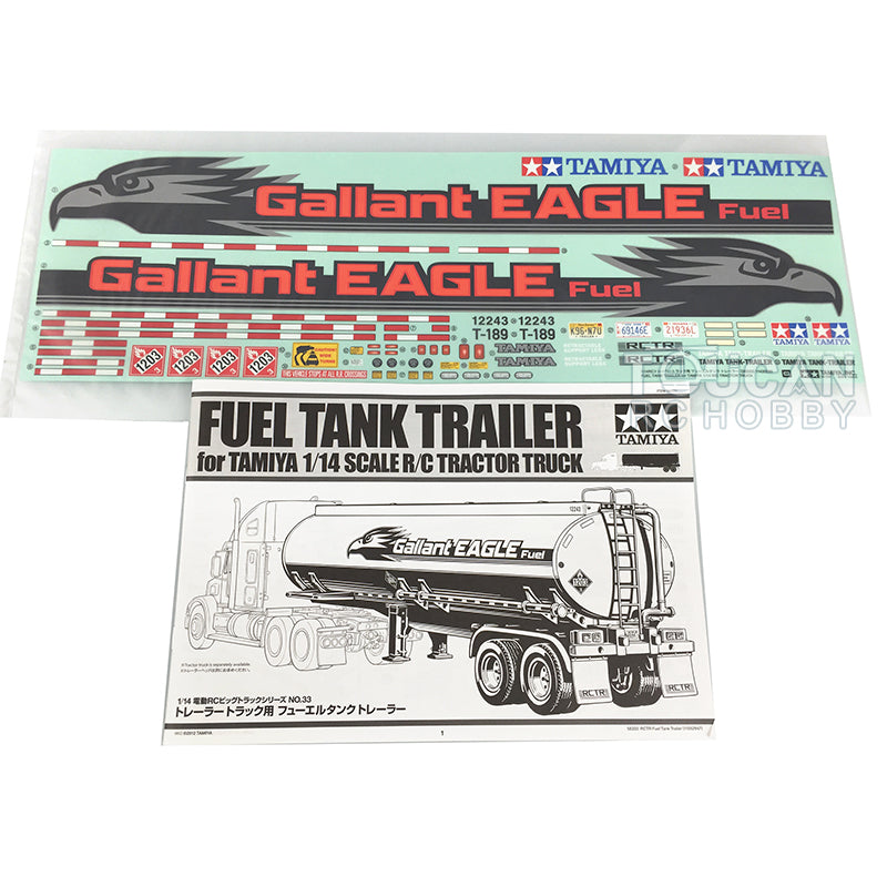 Tamiya 1/14 RC Sattelzugmaschine Ferngesteuerter Heizöltank Tankanhänger 6333 GALLANT-EAGLE KIT DIY Hobby Modell