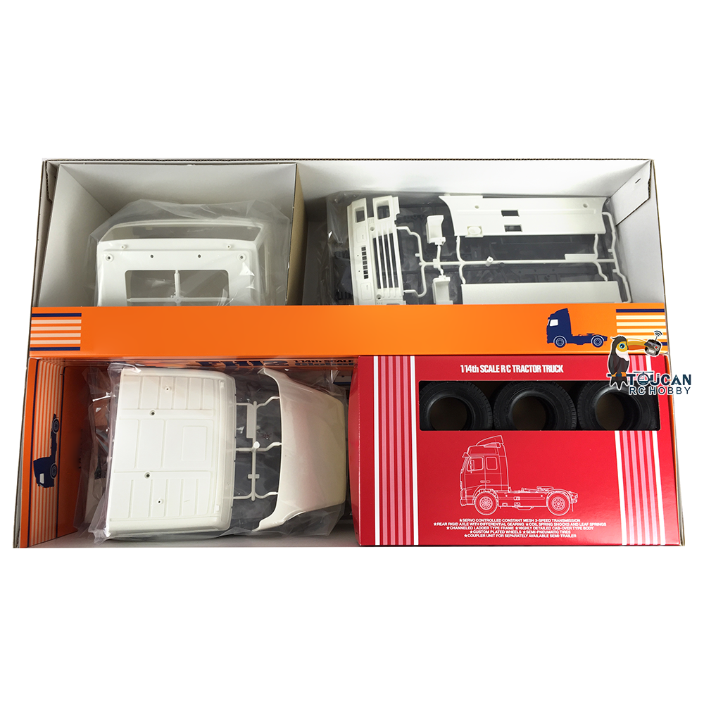 TOUCAN RC HOBBY Unassembled 1/14 56312 FH12 420 RC Tractor Electric Vehicle Radio Controlled Truck Hobby Model KIT 540 Motor
