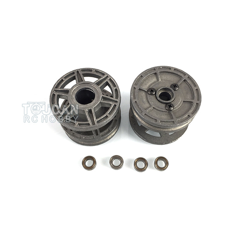 Metal Tracks Sprockets Idlers Guard Plate Machine Gun Turret Side Armor Hull Decoration For Henglong 1/16 RC 3888A Tank Model