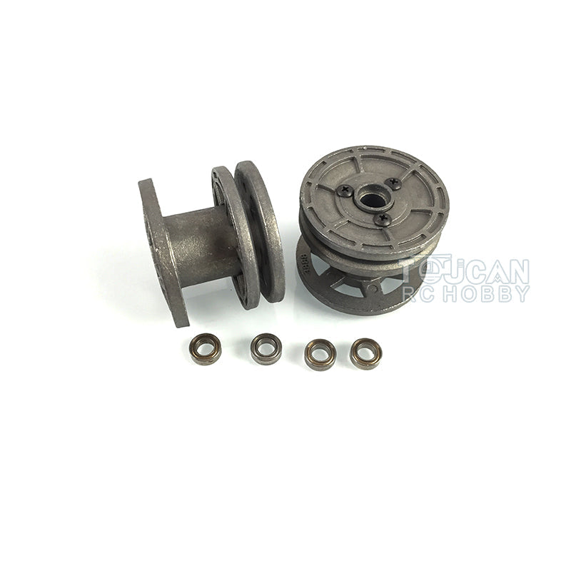 Metal Tracks Sprockets Idlers Guard Plate Machine Gun Turret Side Armor Hull Decoration For Henglong 1/16 RC 3888A Tank Model