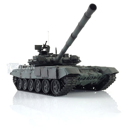 Henglong 1/16 TK7.0 Profession Russian T90 RC Tank 3938 with Red Eyes 360 Degrees Turret Smoke Infrared Combat Metal Sprockets Idlers Road Wheels