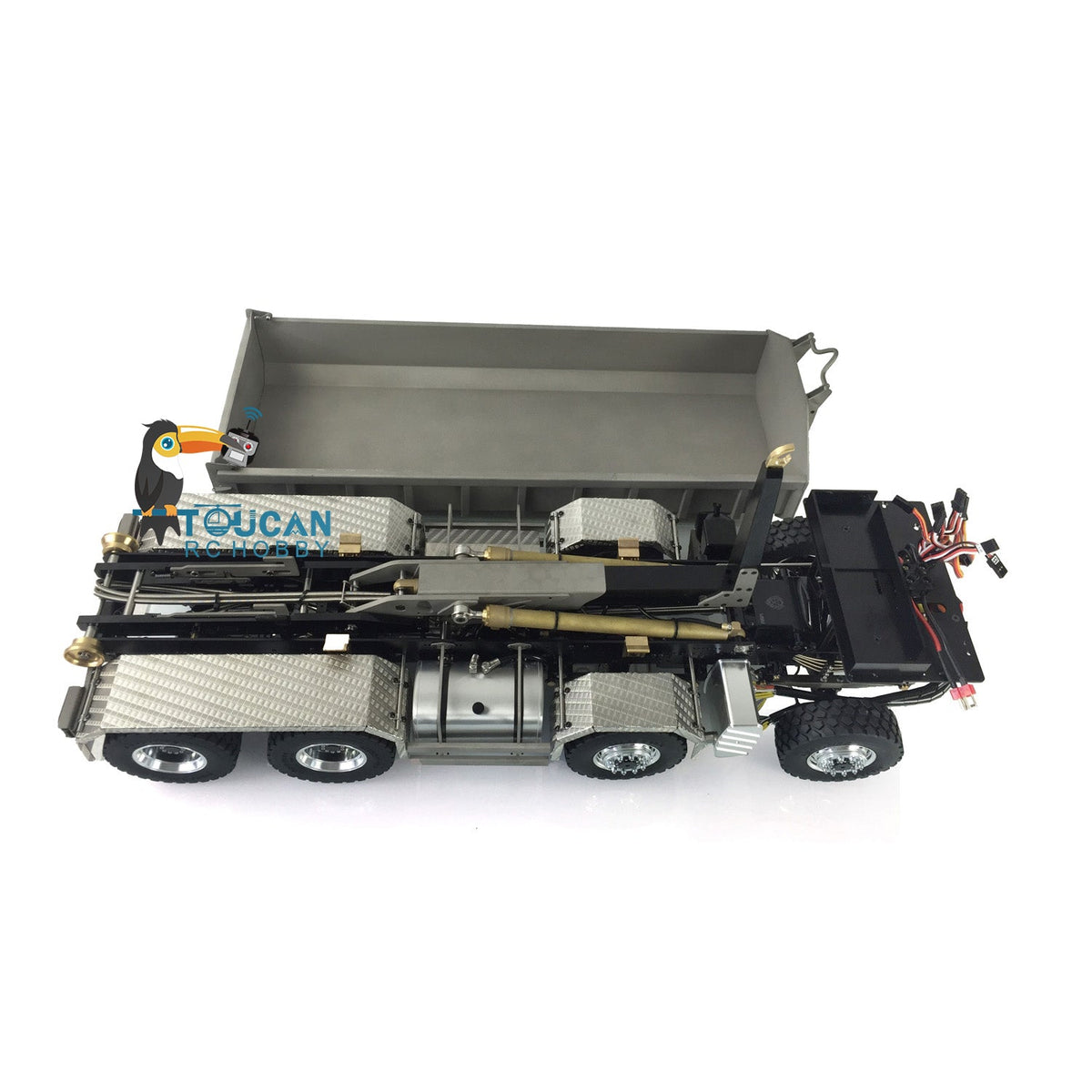 TOUCAN RC HOBBY LESU 1/14 TGS 8*8 RC Hydraulic Dumper Truck Lorry Remote Control Tipper Lights Sound Two Speed ESC Motor 3T Differential Lock Steering Servo