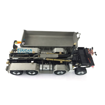 TOUCAN RC HOBBY LESU 1/14 TGS 8*8 RC Hydraulic Dumper Truck Lorry Remote Control Tipper Lights Sound Two Speed ESC Motor 3T Differential Lock Steering Servo