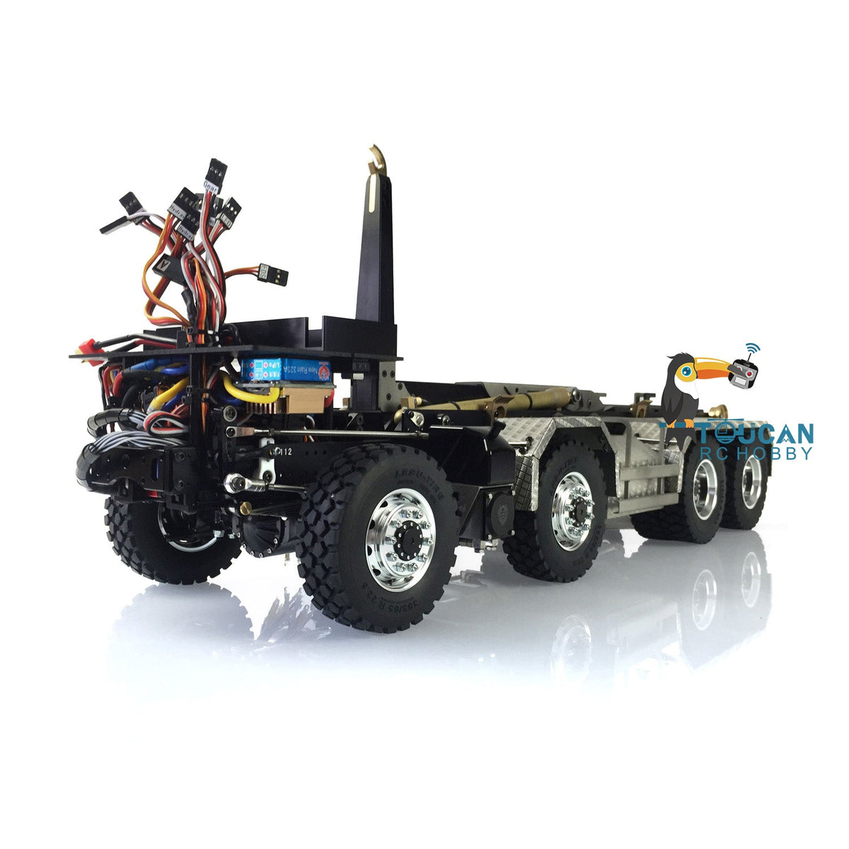 TOUCAN RC HOBBY LESU 1/14 TGS 8*8 RC Hydraulic Dumper Truck Lorry Remote Control Tipper Lights Sound Two Speed ESC Motor 3T Differential Lock Steering Servo