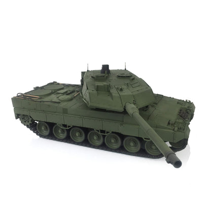 Henglong 1/16 TK7.0 German Leopard2A6 RTR RC Tank Model 3889 IR BB Smoke Barrel Recoil 360 Degrees Turret Metal Tracks Sprockets Idlers Road Wheels Gearbox