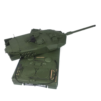 Henglong 1/16 TK7.0 German Leopard2A6 RTR RC Tank Model 3889 IR BB Smoke Barrel Recoil 360 Degrees Turret Metal Tracks Sprockets Idlers Road Wheels Gearbox