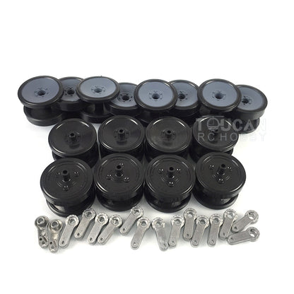 Plastic Tracks Road Wheels Sprockets Idlers Armors Turret Cupola Decoration Decal For Henglong 1/16 German Tiger I 3818/Panther 3819 RC Tank Parts
