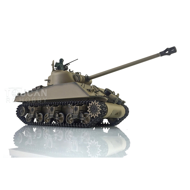 Henglong 2.4G 1/16 TK7.0 Plastic USA M4A3 Sherman 3898 RTR RC Tank Model with Infrared Combat BB Smoke Light Sound System Metal Barrel