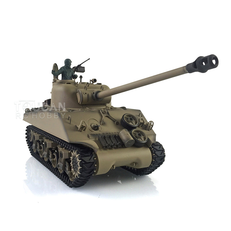 Henglong 1/16 TK7.0 Plastic 3898 USA M4A3 Sherman RTR RC Tank Barrel Recoil Smoke 360 Degrees Turret Infrared Combat BB Unit Sound Light