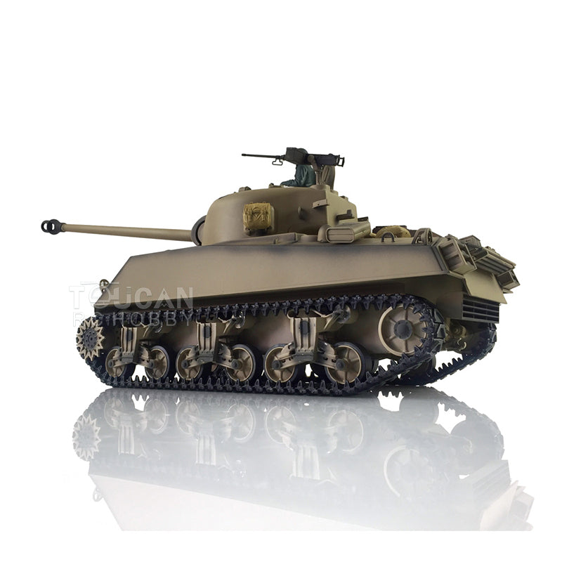 Henglong 1/16 TK7.0 Promotin USA M4A3 Sherman 3898 RTR RC Tank with Barrel Recoil BB IR Smoke Metal Tracks Sprockets Idlers Wheels