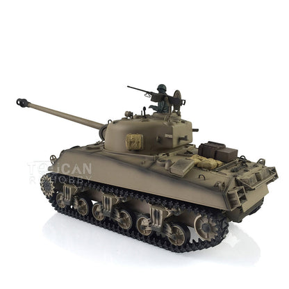 Henglong 2.4G 1/16 TK7.0 Plastic USA M4A3 Sherman 3898 RTR RC Tank with Barrel Recoil BB Infrared Combat Smoke Light Sound Metal Barrel