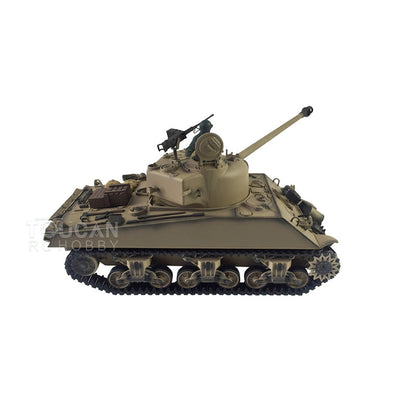 Henglong 2.4G 1/16 TK7.0 Plastic USA M4A3 Sherman 3898 RTR RC Tank with Barrel Recoil BB Infrared Combat Smoke Light Sound Metal Barrel