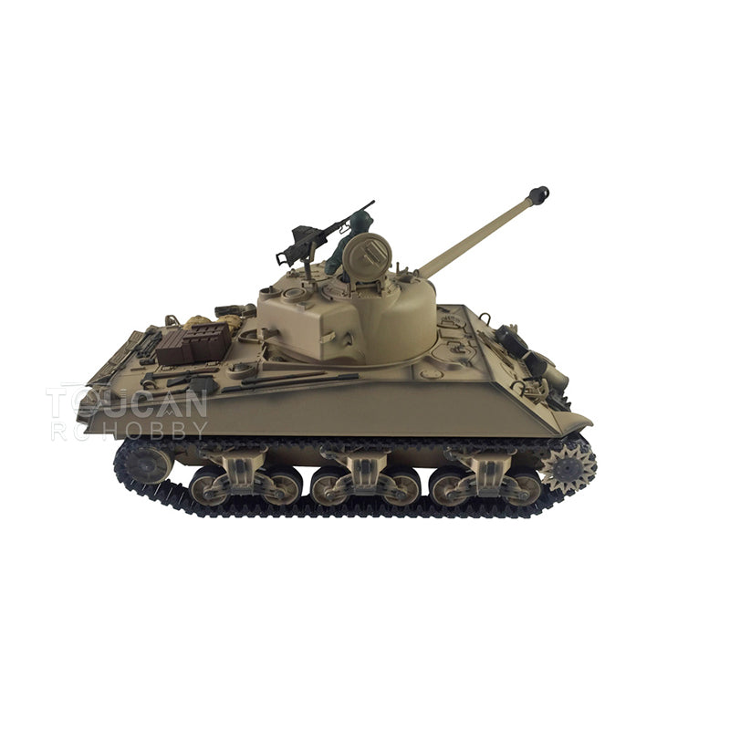 Henglong 2.4G 1/16 TK7.0 Plastic USA M4A3 Sherman 3898 RTR RC Tank Model with Infrared Combat BB Smoke Light Sound System Metal Barrel