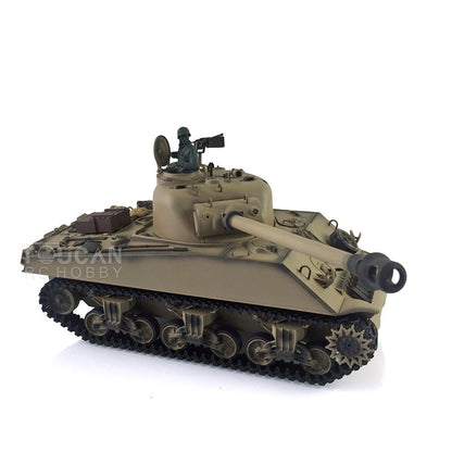 Henglong 1/16 TK7.0 Customized 3898 USA M4A3 Sherman RTR RC Tank Barrel Recoil 360 Degrees Turret Infrared Combat Smoke BB Metal Tracks Road Idler Drive Wheels
