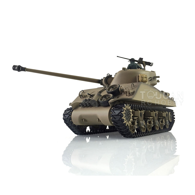 Henglong 1/16 TK7.0 3898 USA M4A3 Sherman RTR RC Tank Barrel Recoil Smoke 360 Degrees Turret BB IR Metal Tracks Gearbox Drive Idler Wheels