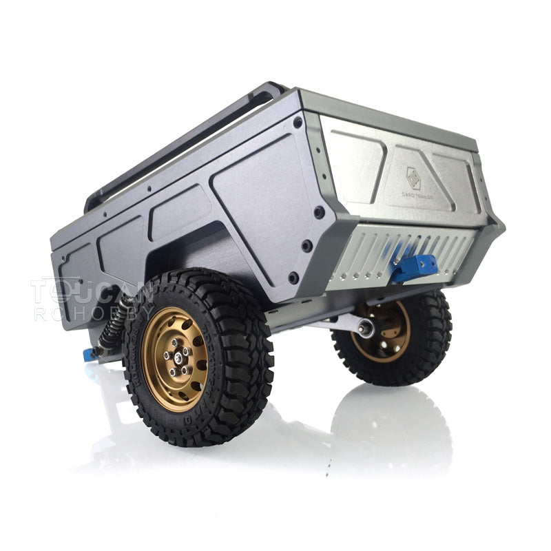 CAPO Werkzeugkasten TrailerHitch Gepäckträger Lichtsystem Rutschfeste Fußplatte für 1/18 CUB1 RC Crawler Modellautos Gepäckanhänger Teile