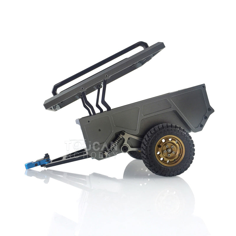 CAPO Werkzeugkasten TrailerHitch Gepäckträger Lichtsystem Rutschfeste Fußplatte für 1/18 CUB1 RC Crawler Modellautos Gepäckanhänger Teile