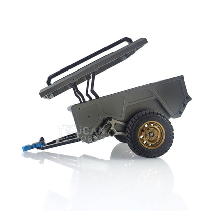 CAPO Werkzeugkasten TrailerHitch Gepäckträger Lichtsystem Rutschfeste Fußplatte für 1/18 CUB1 RC Crawler Modellautos Gepäckanhänger Teile