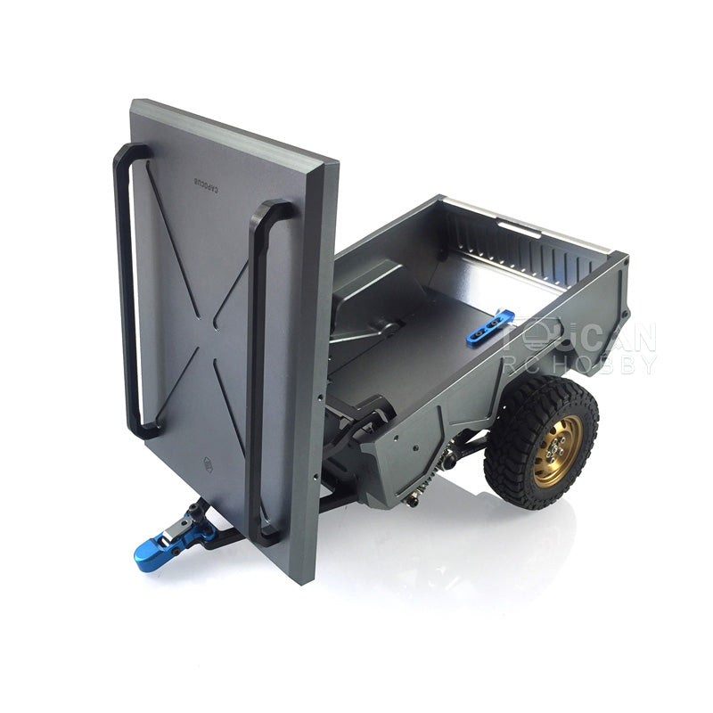 CAPO Werkzeugkasten TrailerHitch Gepäckträger Lichtsystem Rutschfeste Fußplatte für 1/18 CUB1 RC Crawler Modellautos Gepäckanhänger Teile