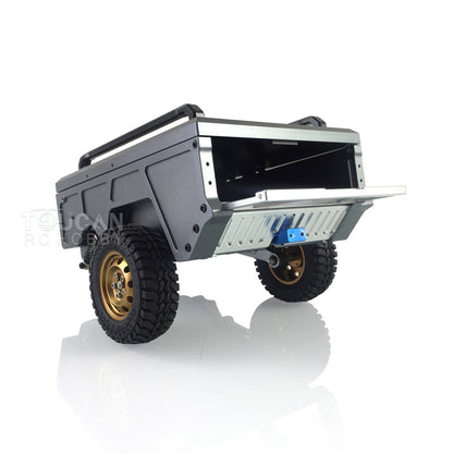 CAPO Werkzeugkasten TrailerHitch Gepäckträger Lichtsystem Rutschfeste Fußplatte für 1/18 CUB1 RC Crawler Modellautos Gepäckanhänger Teile