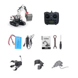1/14 HUINA RC Metal Excavator Model Toys 1594 Radio Control Digger Light Sound Battery