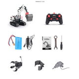 1/14 HUINA Metall RC Bagger Modell 1594 Radio Licht Batterie 22CH Sound Spielzeug Geschenk für Erwachsene Kinder DIY Modell