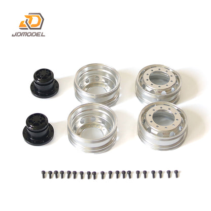 TOUCAN RC HOBBY JDM Metal Front/Rear Wheel Hubs for 1/14 RC Dumper Tractor Truck Construction Vehicle High-end Model Enthusiasts