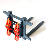 JDM Rubber Tyre/Metal Forklift/Manual Quick Release/Bucket/Cylinder/Relief Valve for 1/14 RC Loader Dump Truck Indoor Play