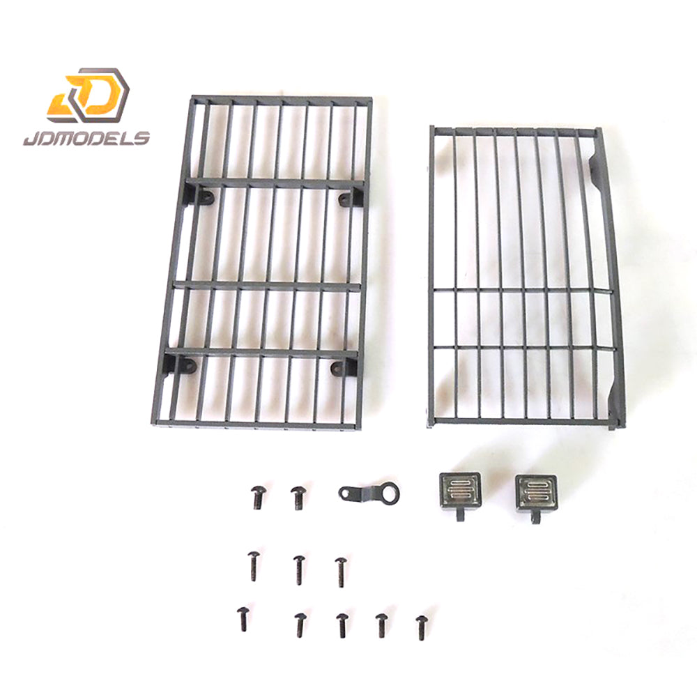 Hydraulischer Metallfilter &amp; Schaufel &amp; Vertikutierer &amp; Schutznetz &amp; Lichtsystem für ferngesteuerten Bau-LKW JDM 106 im Maßstab 1/14 V2 RC Bagger