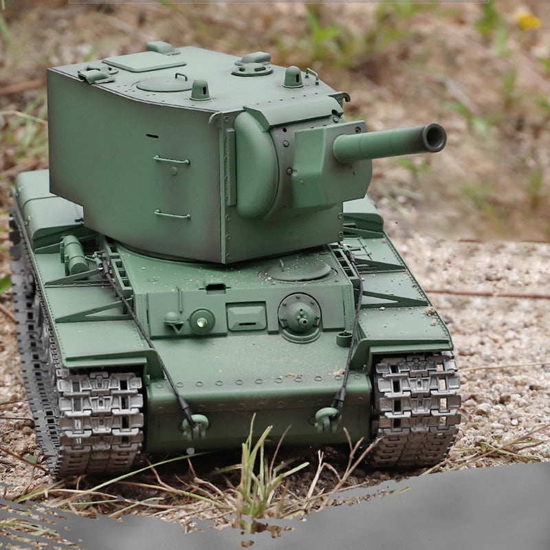 Henglong 1/16 TK7.0 Sowjetischer KV-2 Gigant, betriebsbereit, ferngesteuerter BB-IR-Panzer, 3949 Metalllaufräder, Laufrückstoß, FPV