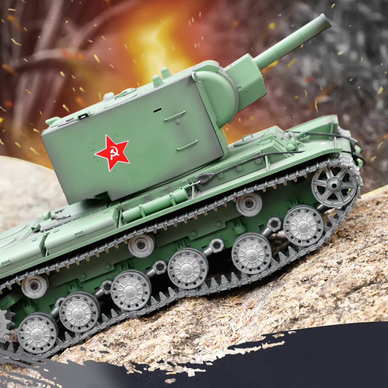 Henglong 1/16 TK7.0 Sowjetischer KV-2 Gigant, betriebsbereit, ferngesteuerter BB-IR-Panzer, 3949 Metalllaufräder, Laufrückstoß, FPV