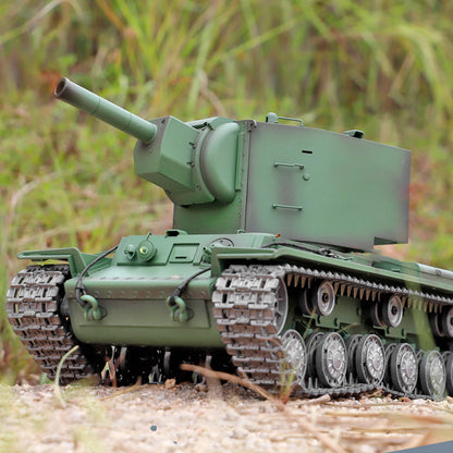 Henglong 1/16 TK7.0 Sowjetischer KV-2 Gigant, betriebsbereit, ferngesteuerter BB-IR-Panzer, 3949 Metalllaufräder, Laufrückstoß, FPV