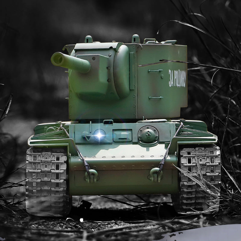 Henglong 1/16 TK7.0 Sowjetischer KV-2 Gigant, betriebsbereit, ferngesteuerter BB-IR-Panzer, 3949 Metalllaufräder, Laufrückstoß, FPV