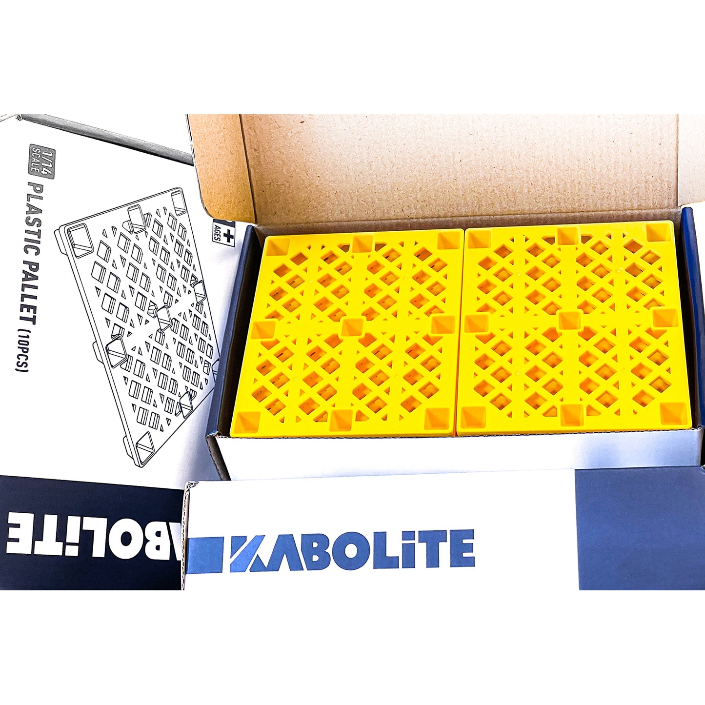 KABO Kabolite Rote Kunststoffpaletten 10 Stück für LESU-Fahrzeuge im Maßstab 1:14, ferngesteuerter Gabelstapler, Tamiya RC-LKW-Automodelle