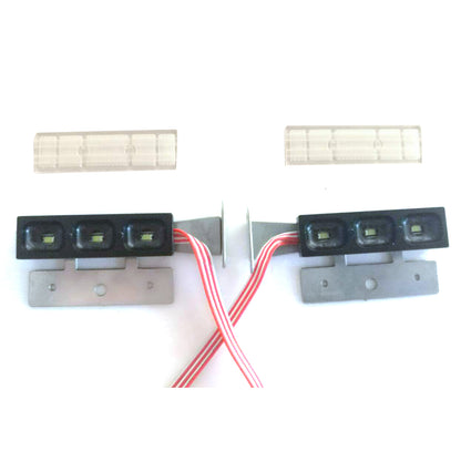 Grad 1/14 Skala RC Traktor Lkw Teil Metall Front Stoßstange Lichter Led DIY FÜR Tamiya 56344 56301 Autos Modelle