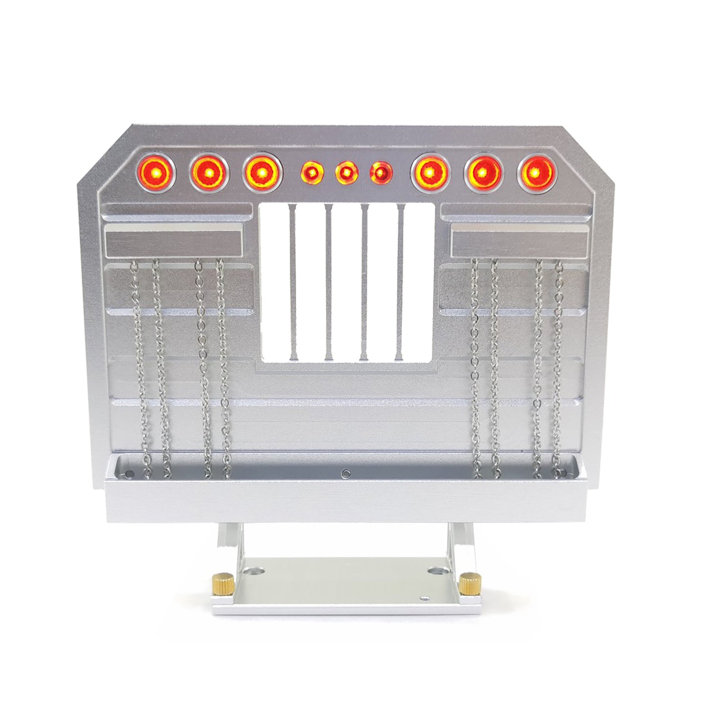Grad Motor-Lufteinlassgitterabdeckung mit LED-Kabeln für Tamiya 1/14 Maßstab 56301 King 56344 RC Traktor-LKW-Modelle