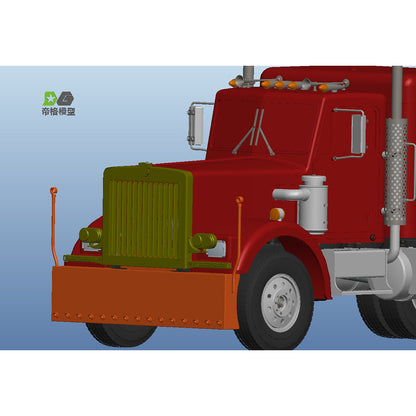 Grad Motor-Lufteinlassgitterabdeckung mit LED-Kabeln für Tamiya 1/14 Maßstab 56301 King 56344 RC Traktor-LKW-Modelle