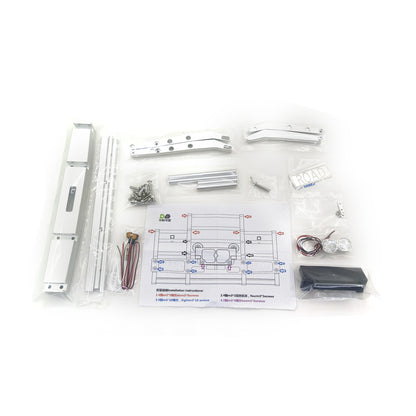 Grad 1/14 Skala RC Traktor Lkw Teil Metall Front Stoßstange Lichter Led DIY FÜR Tamiya 56344 56301 Autos Modelle