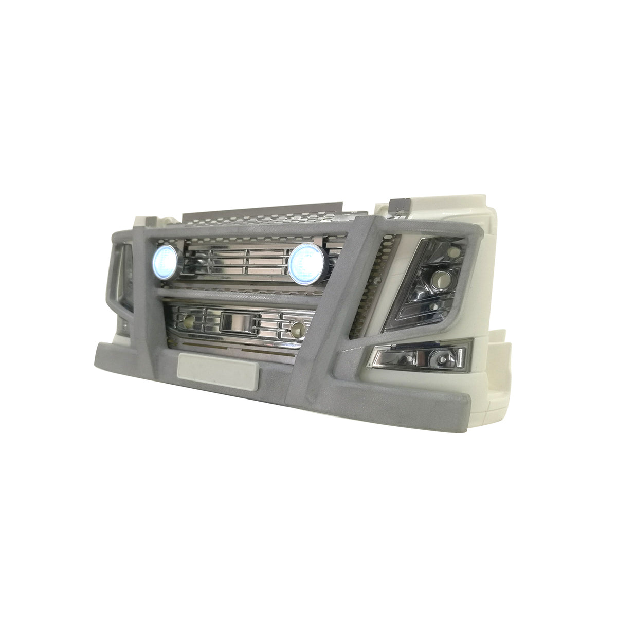 Grad Led Licht Metall Frontstoßstange DIY für Maßstab 1:14 RC Traktor LKW Baufahrzeug Modell Tamiya 56360
