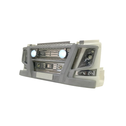 Grad Led Licht Metall Frontstoßstange DIY für Maßstab 1:14 RC Traktor LKW Baufahrzeug Modell Tamiya 56360