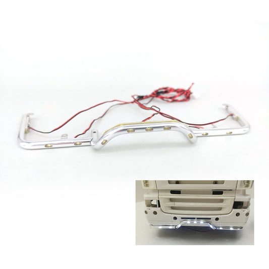 Grad 1/14 Maßstab Kunststoff Led Licht Metall Frontstoßstange für Tamiya 56323 RC Traktor LKW Baufahrzeug