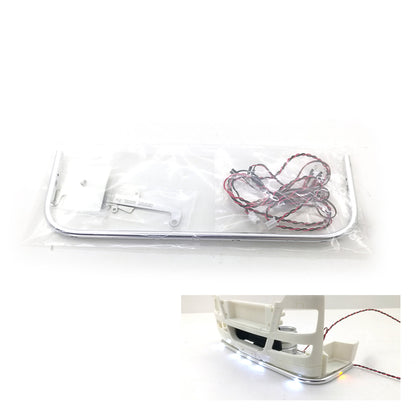 Grad 1/14 Skala RC Traktor Lkw Teil Metall Front Stoßstange Lichter Led DIY FÜR Tamiya 56344 56301 Autos Modelle