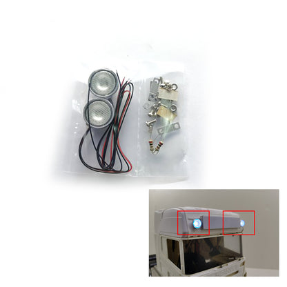 Grad 1/14 Skala RC Traktor Lkw Teil Metall Front Stoßstange Lichter Led DIY FÜR Tamiya 56344 56301 Autos Modelle