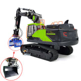 1/14 EC380 RC Hydraulikbagger Metallketten 3 Arme Fernbedienung Bagger montiert mit Nivellierungsschaufel-Löser-Sender