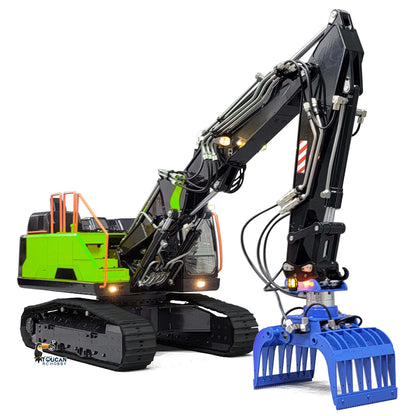 MTM-BA-EC380-3 1/14 Metal RC Hydraulic Excavator with 3-Piece Boom Hydraulic Grab Ripper & 2 Buckets PNP No Sound Light