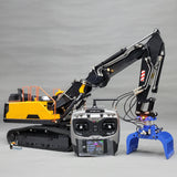 MTM EC380 1/14 Metal RC Hydraulic Excavator 6 Way Valve Quick Release Coupler T12D Radio Controller for Construction Collectors