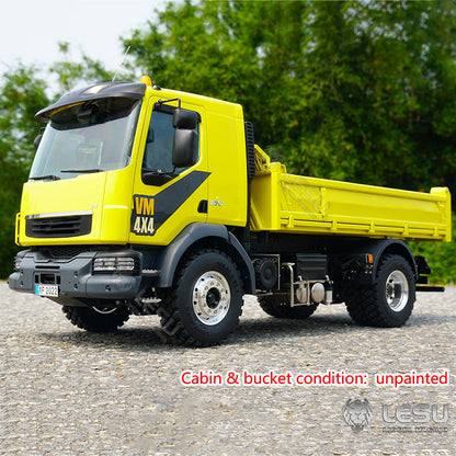 TOUCAN RC HOBBY LESU 1/14 4*4 Metal RC Dumper Radio Controlled Hydraulic Tipper Truck Electronic Car Model Light Sound System ESC Motor Servo DIY Adult