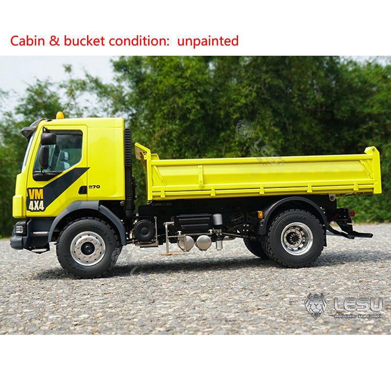 TOUCAN RC HOBBY LESU 1/14 4*4 Metal RC Dumper Radio Controlled Hydraulic Tipper Truck Electronic Car Model Light Sound System ESC Motor Servo DIY Adult